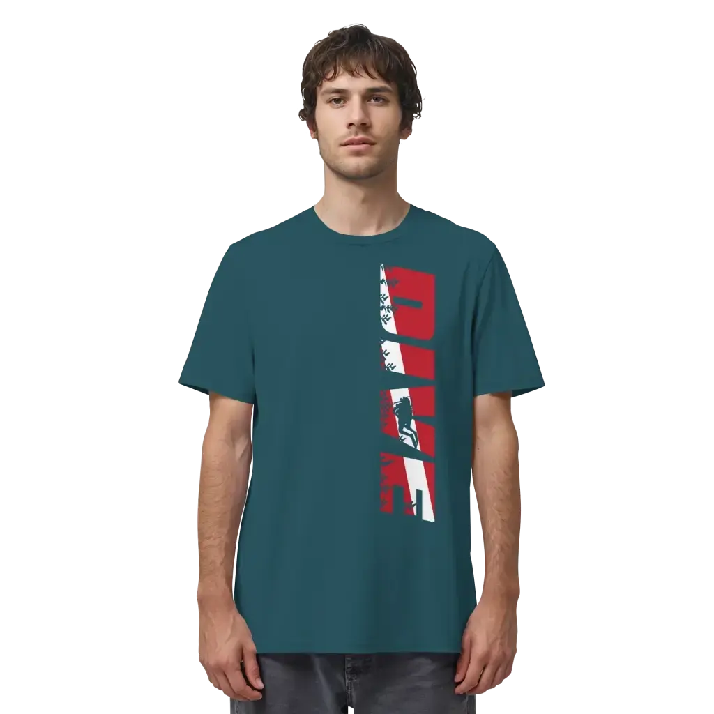 Dive Side Print - Organic Shirt - Unisex-Shirts