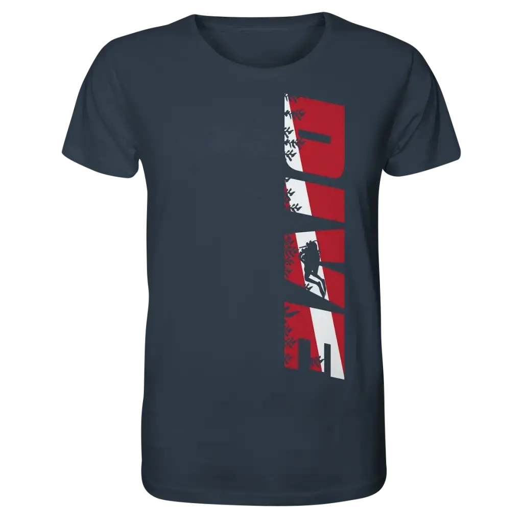 Dive Side Print - Organic Shirt - India Ink Grey / XS