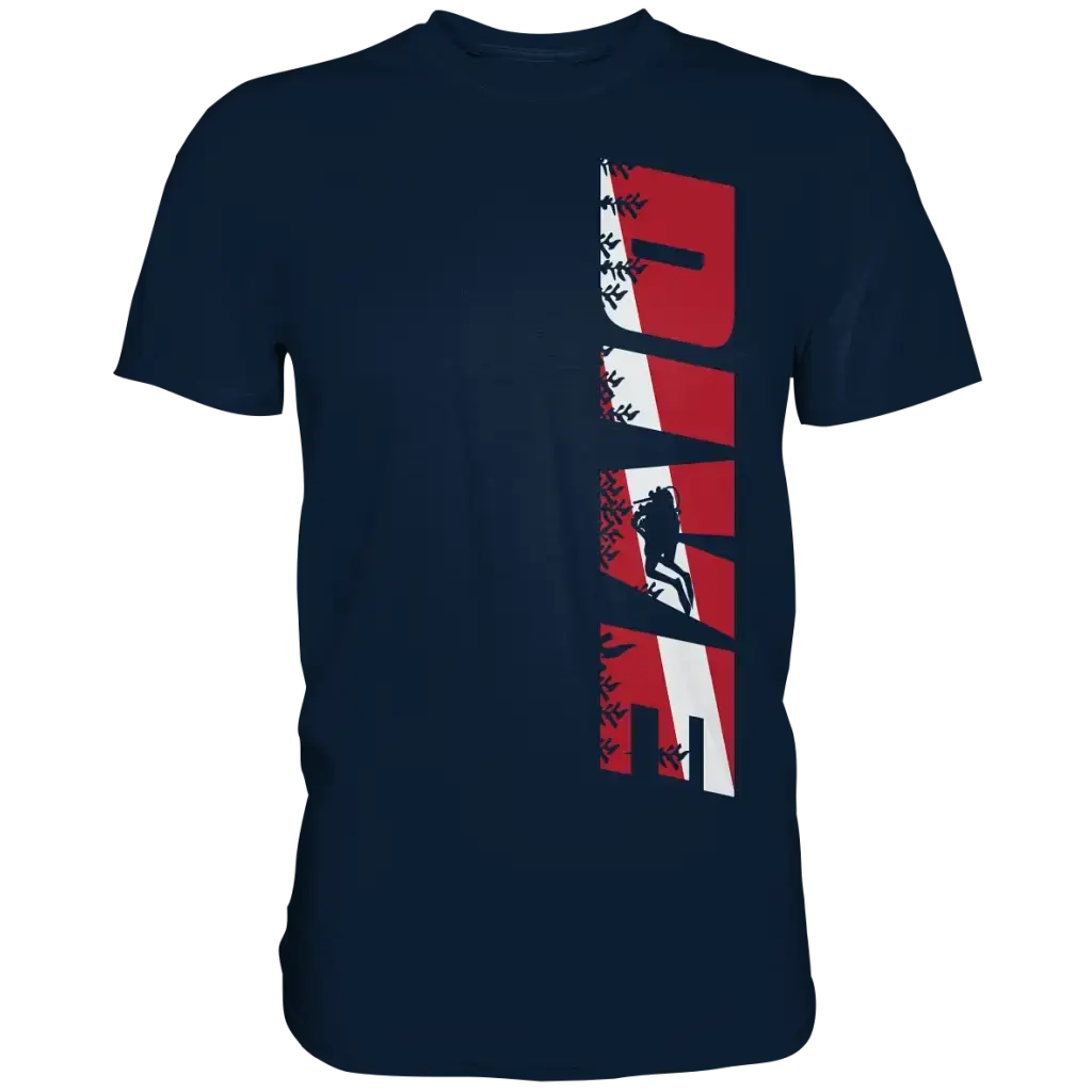 Dive Side Print - Premium Shirt - Navy / XS - Unisex-Shirts