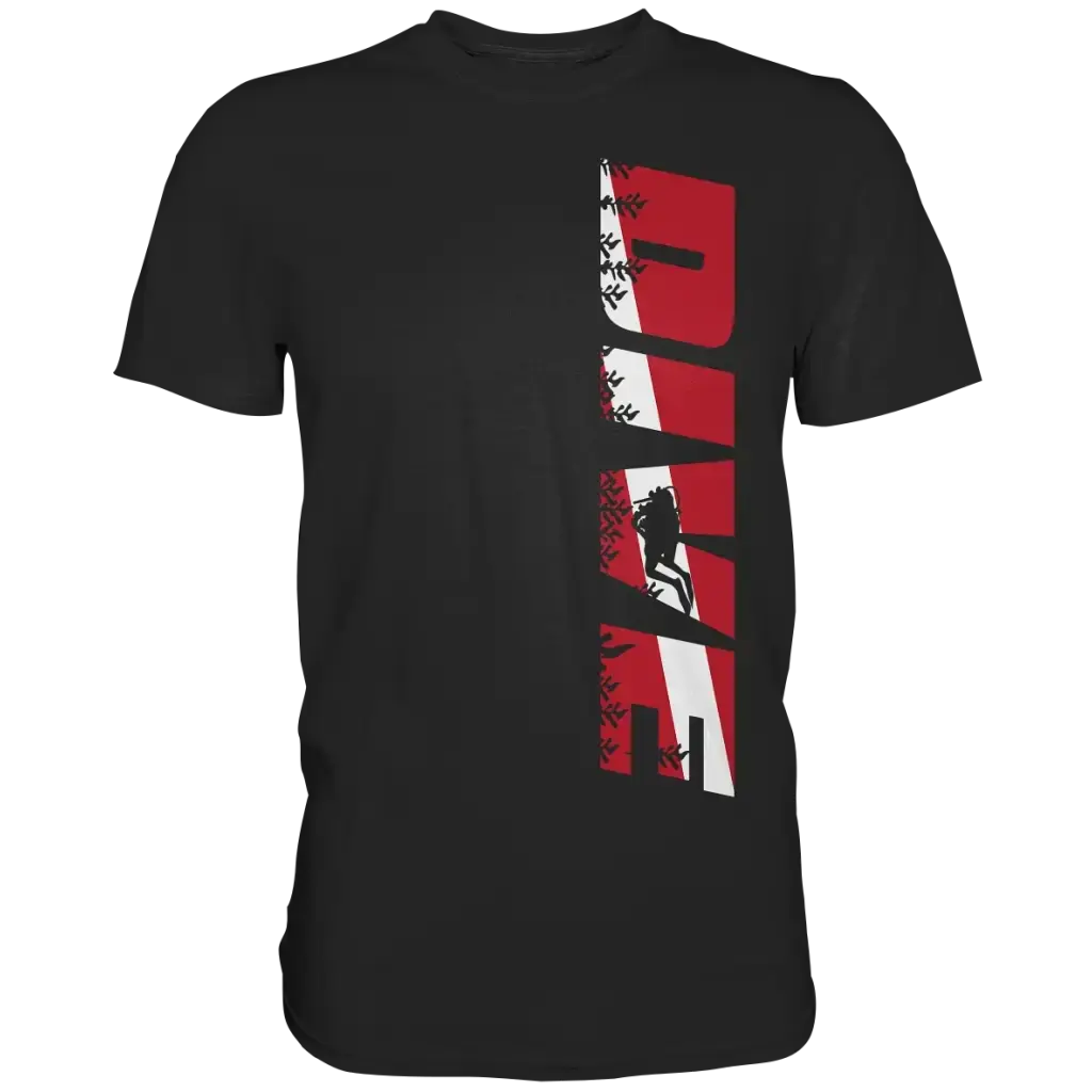 Dive Side Print - Premium Shirt - Black / XS - Unisex-Shirts