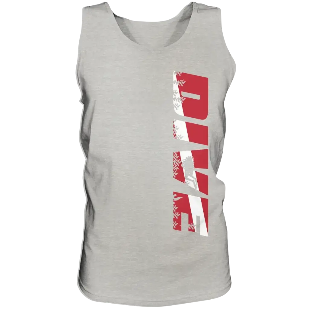 Dive Side Print - Tank-Top - Sport Grey (meliert) / S