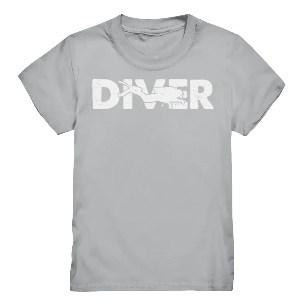 Diver - Taucher - Kids Premium Shirt - Pacific Grey