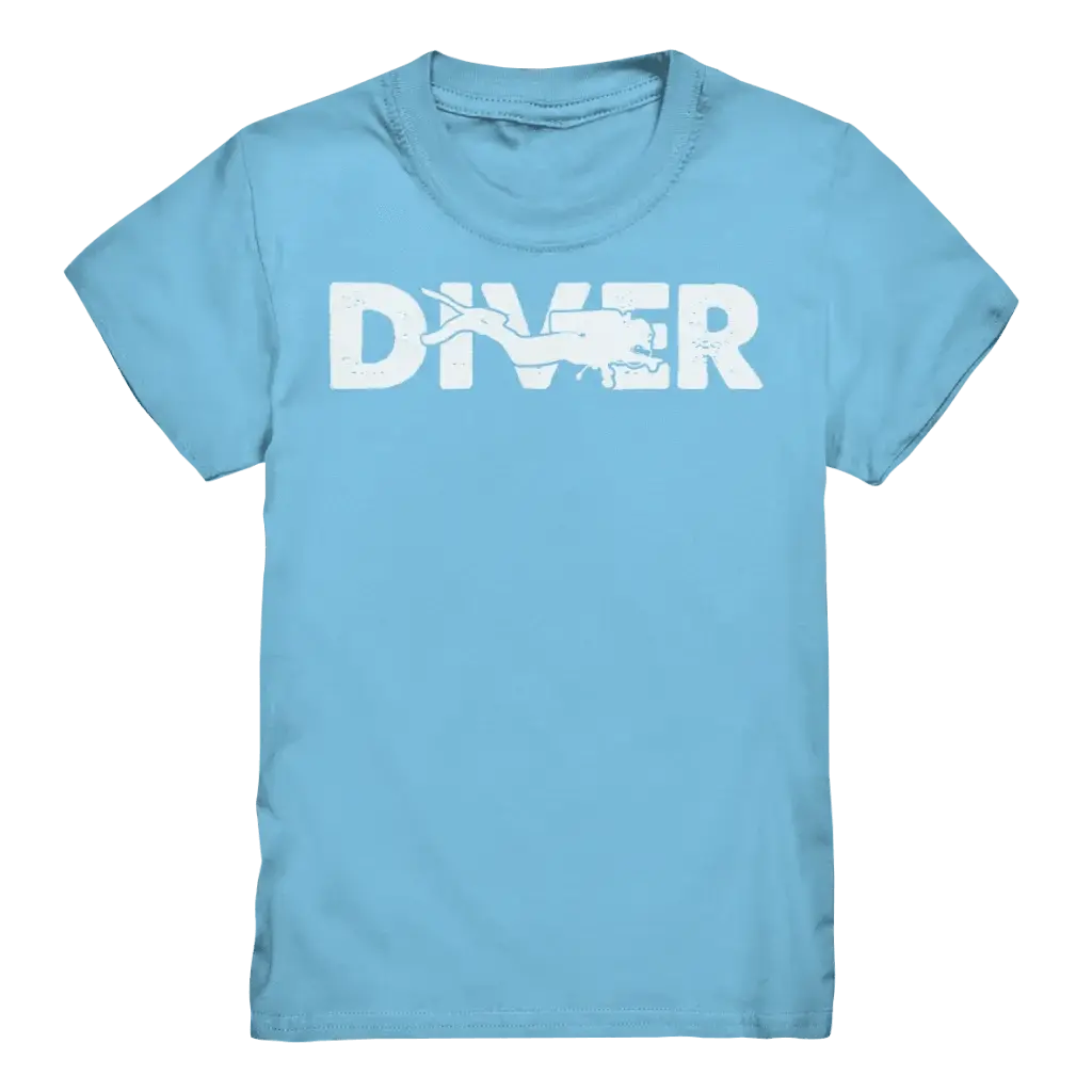 Diver - Taucher - Kids Premium Shirt - Sky Blue / 98/104