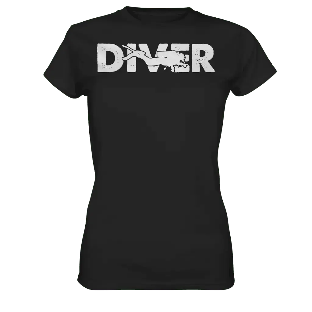 Diver - Taucher - Ladies Premium Shirt - Black / XS