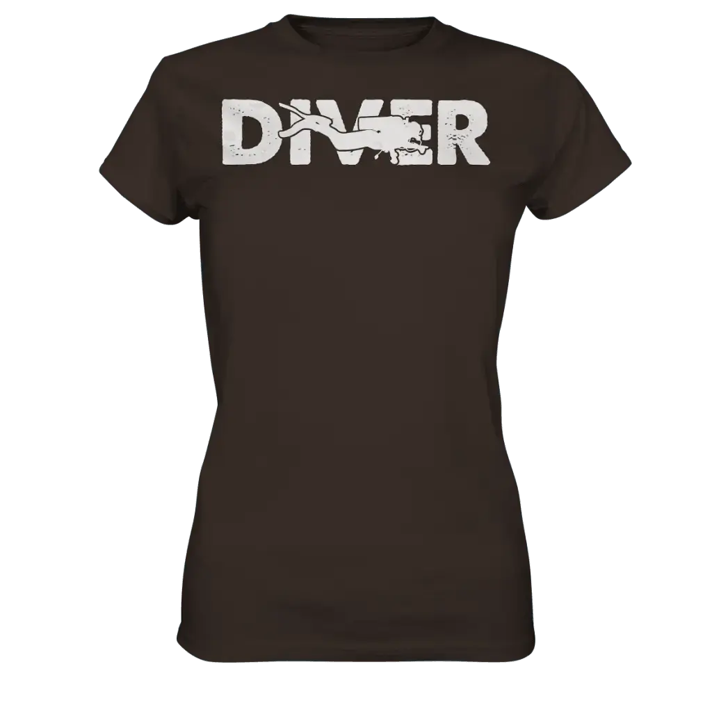 Diver - Taucher - Ladies Premium Shirt - Brown / XS