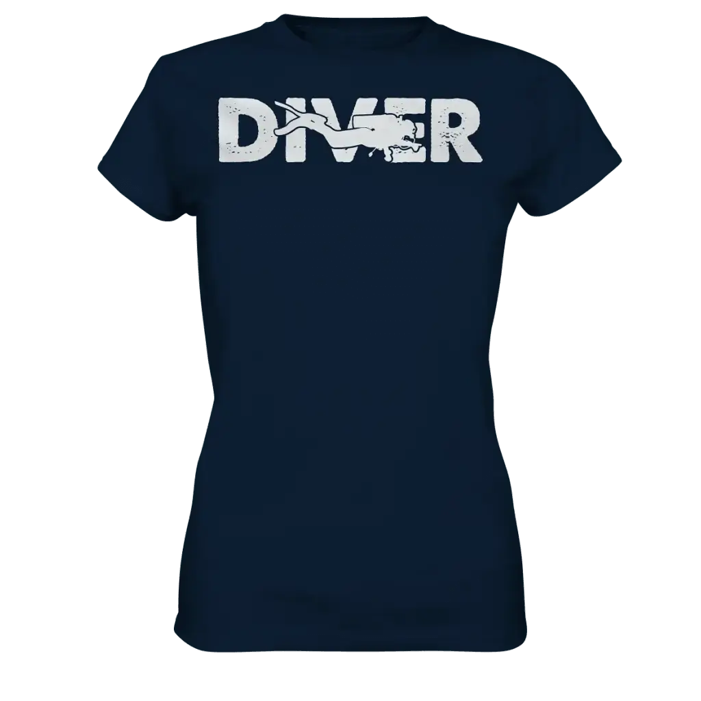 Diver - Taucher - Ladies Premium Shirt - Navy / XS