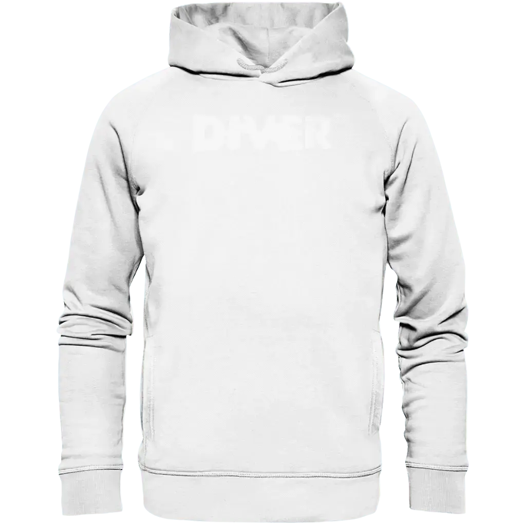 Diver - Taucher - Organic Fashion Hoodie - White / XS