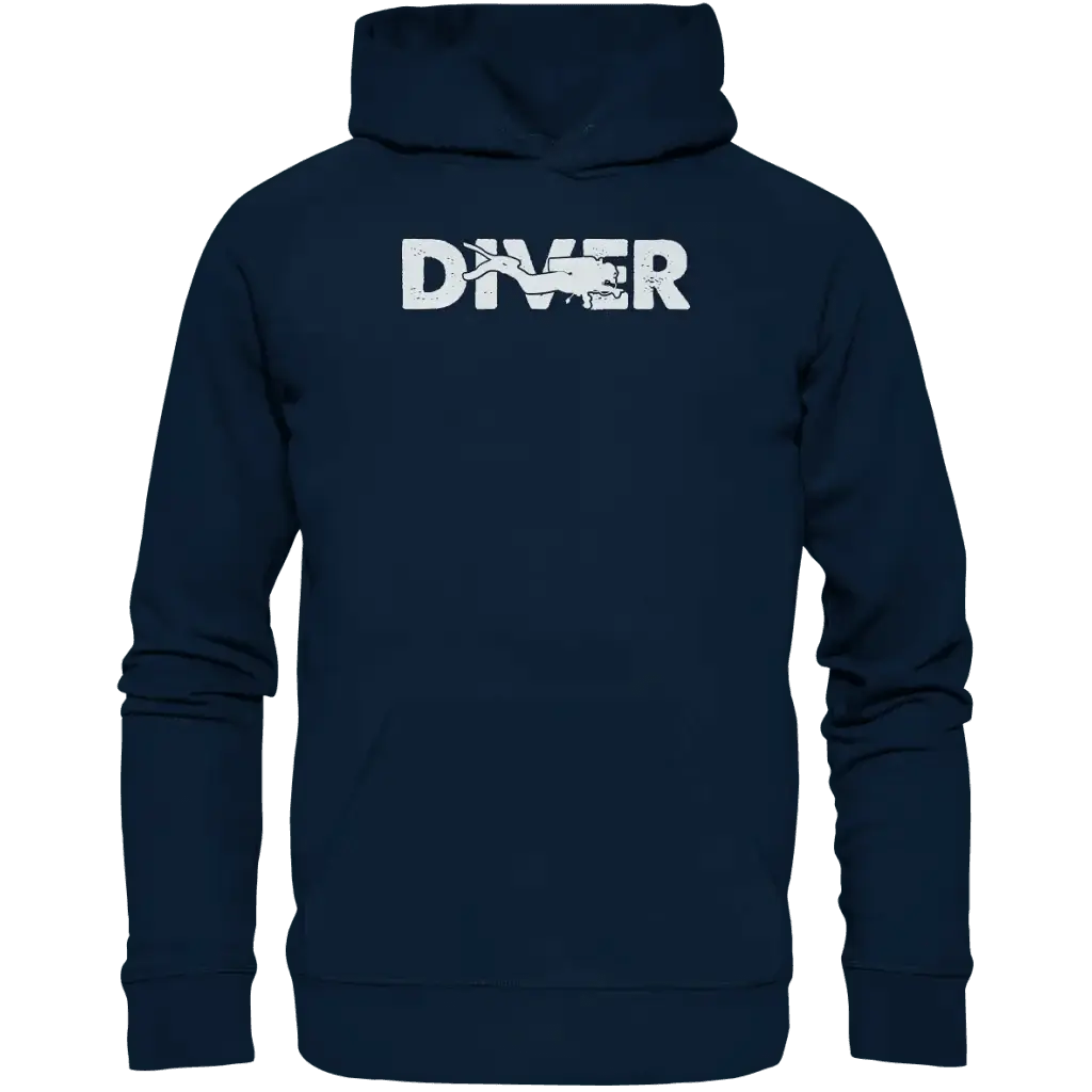 Diver - Taucher - Organic Hoodie - French Navy / XS