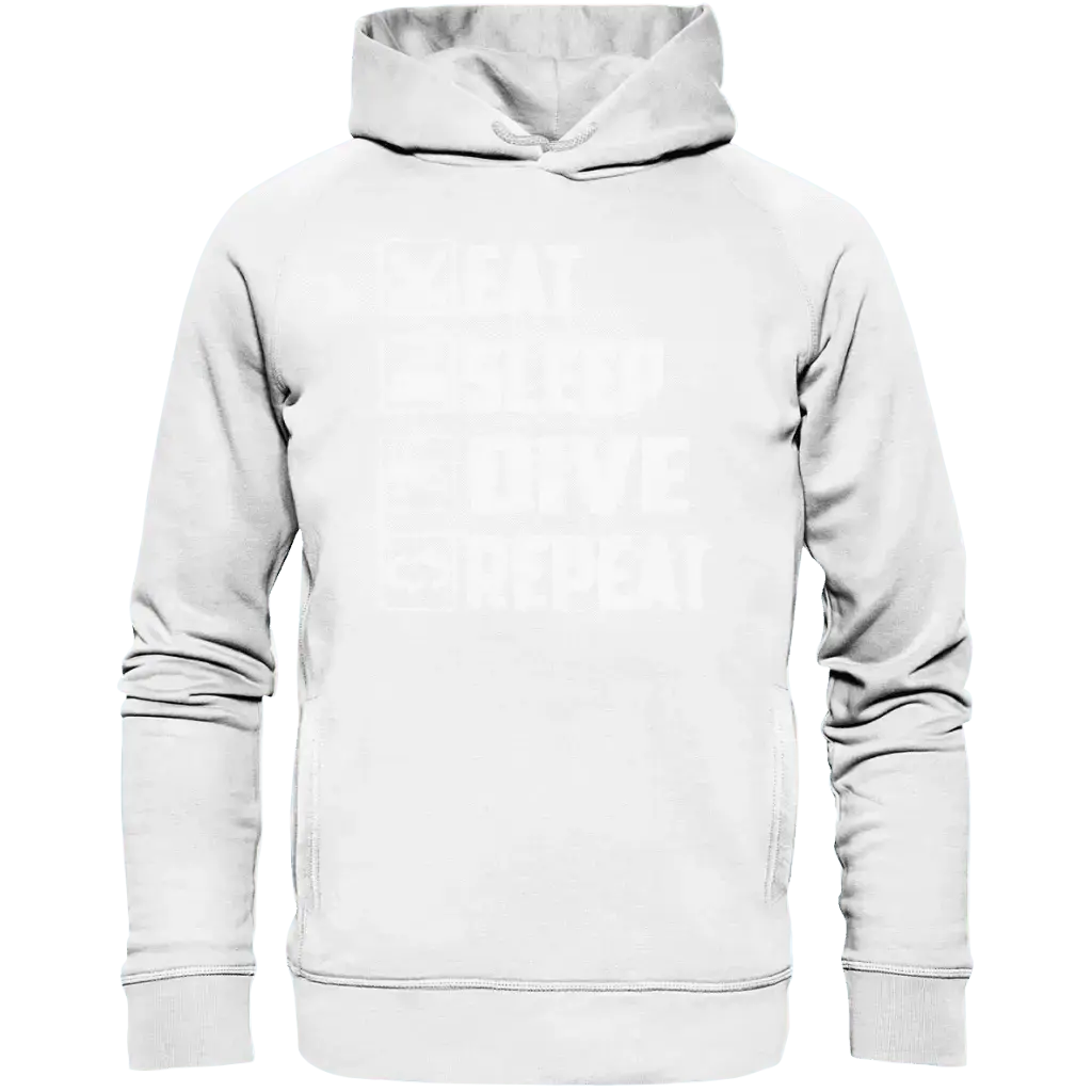 Eat Sleep Dive Repeat - Organic Fashion Hoodie - White / XS