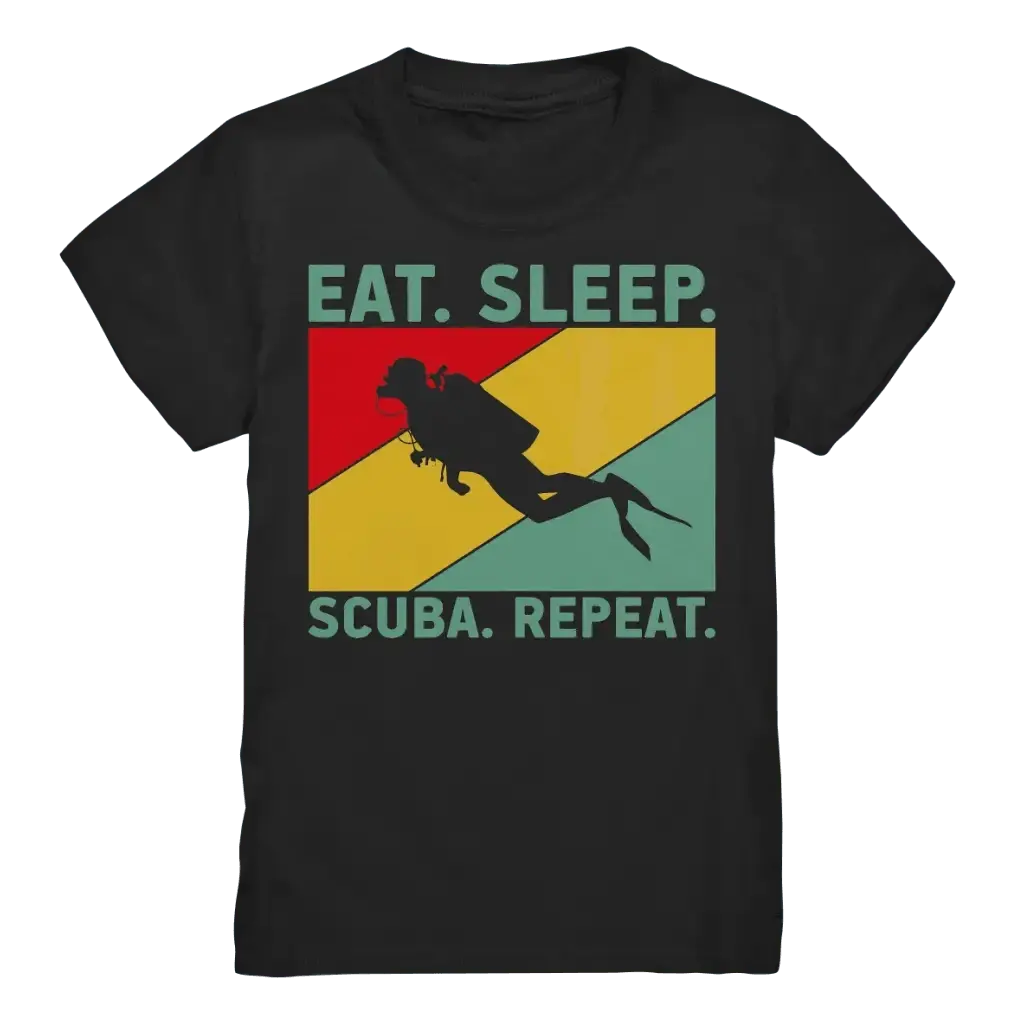 Eat Sleep Scuba Repeat - Kids Premium Shirt - Black