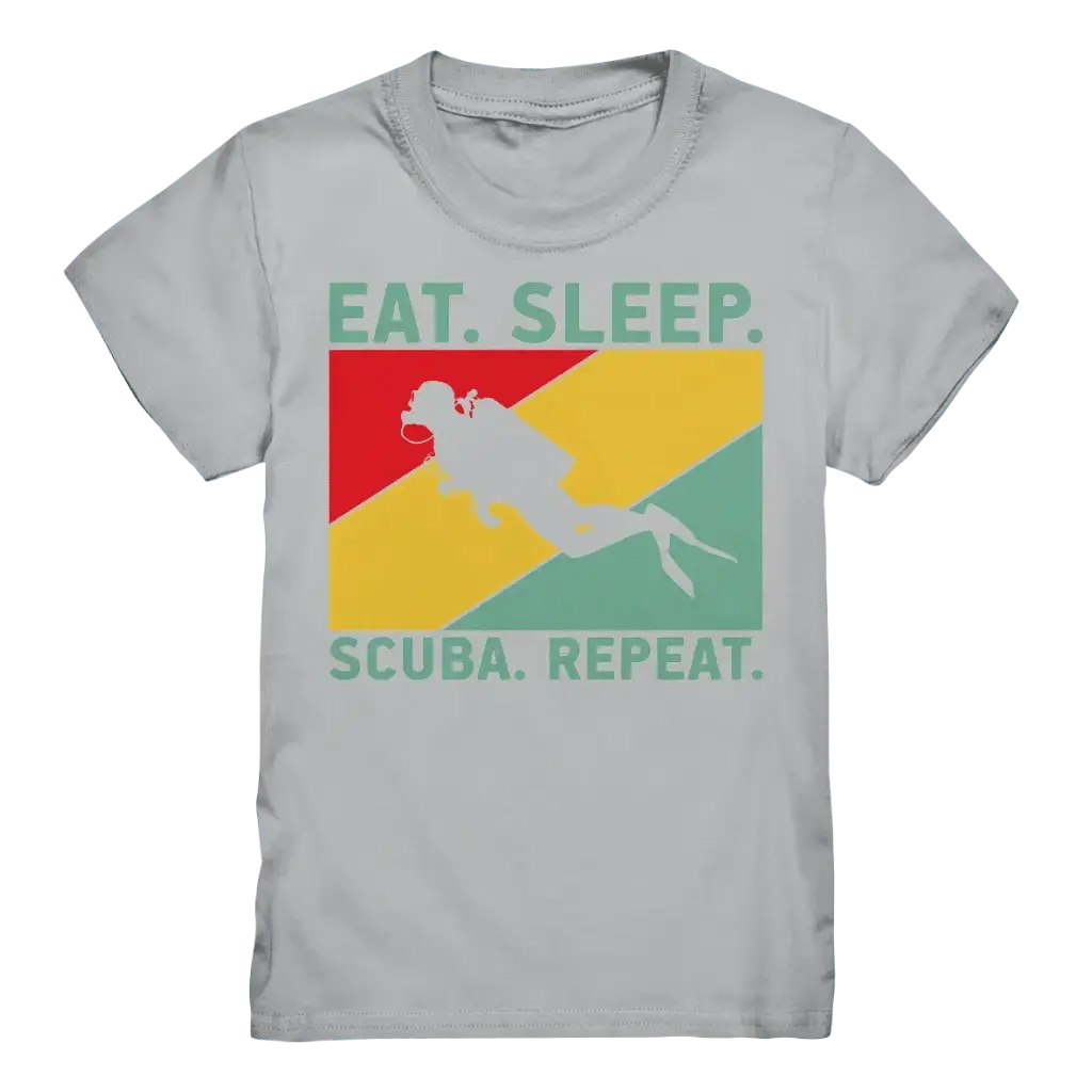 Eat Sleep Scuba Repeat - Kids Premium Shirt - Pacific Grey