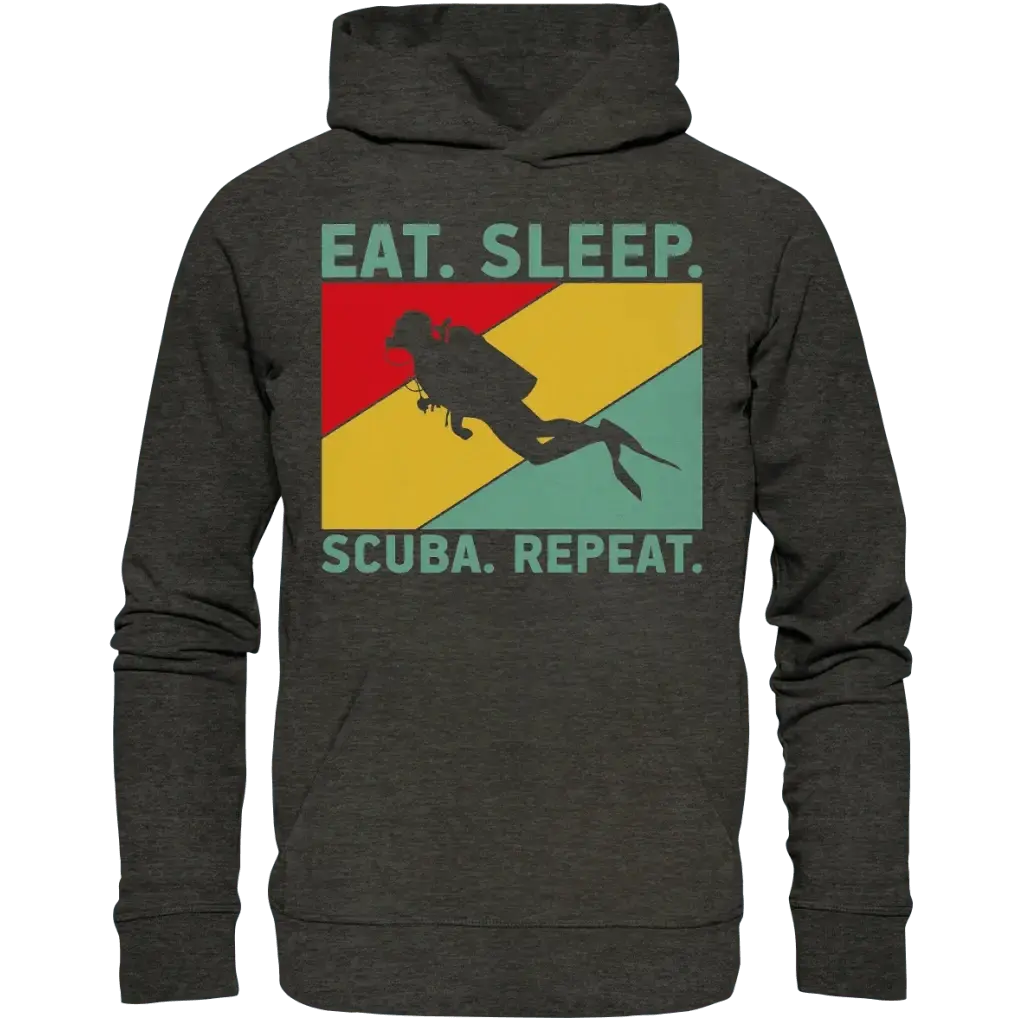 Eat Sleep Scuba Repeat - Organic Hoodie - Dark Heather Grey