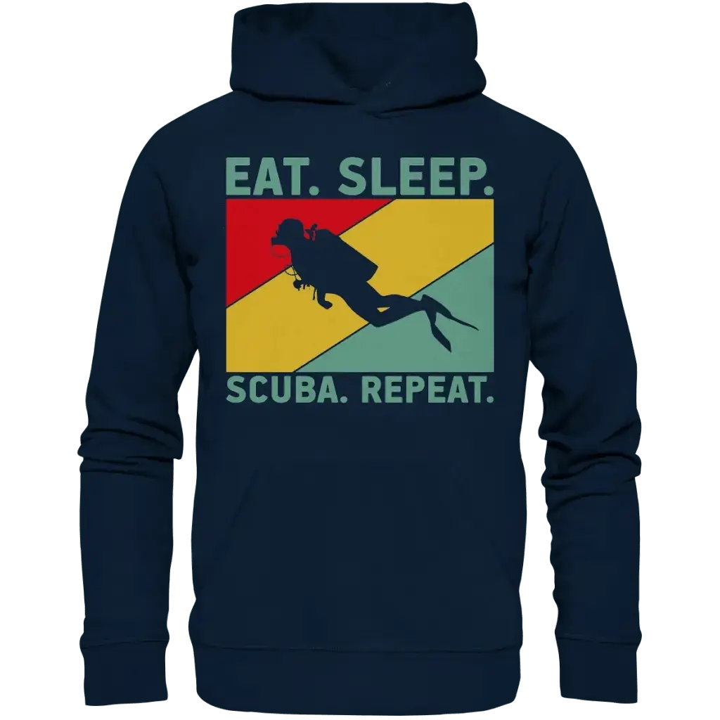 Eat Sleep Scuba Repeat - Organic Hoodie - French Navy / XS