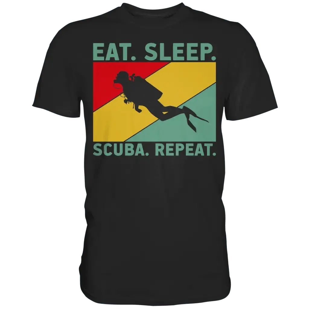 Eat Sleep Scuba Repeat - Premium Shirt - Black / S