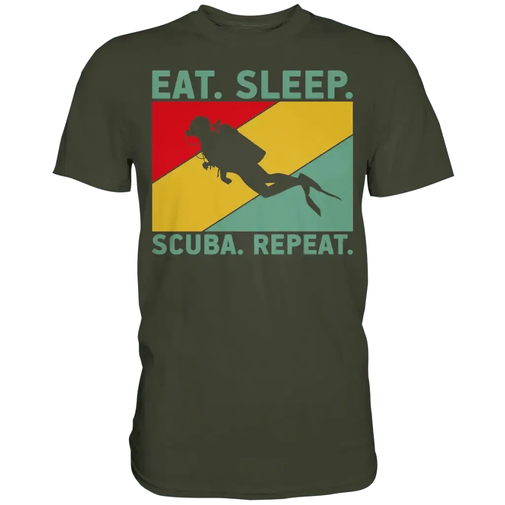 Eat Sleep Scuba Repeat - Premium Shirt - Urban Khaki / S