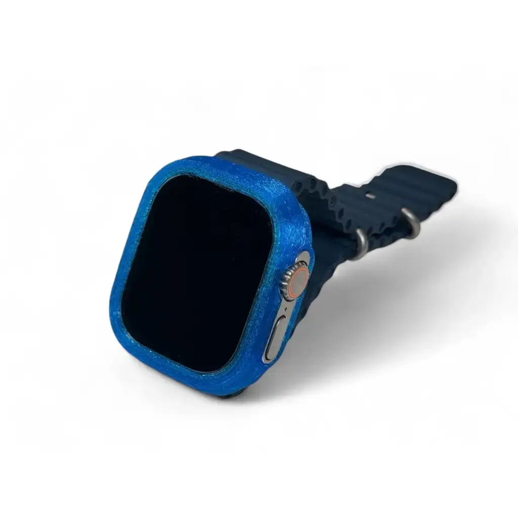 Hülle für Apple Watch Ultra - Blau transparent - bewerbbar
