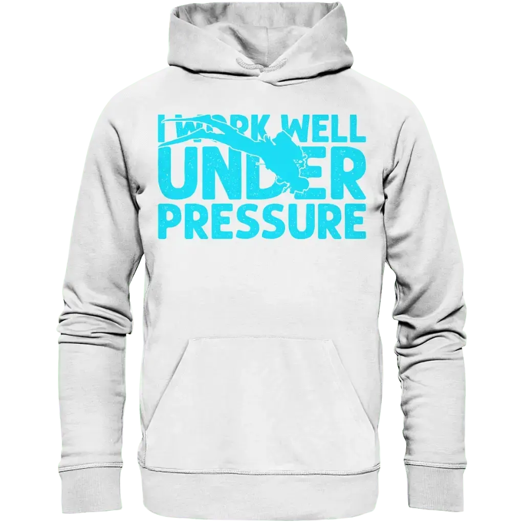 I work well under pressure - Organic Hoodie - White / XS
