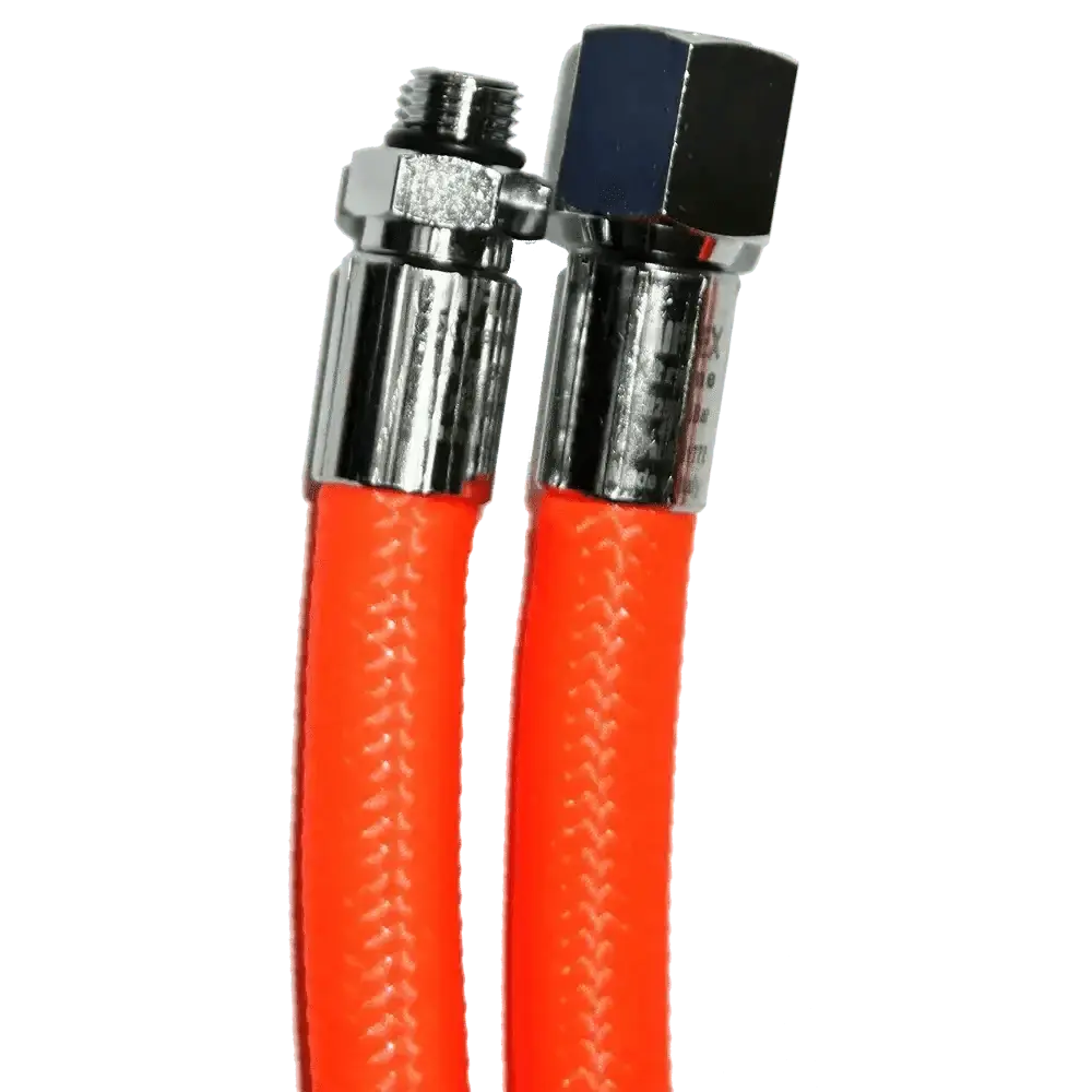 MIFLEX Xtreme braided ORANGE Regulator hoses orange 55cm