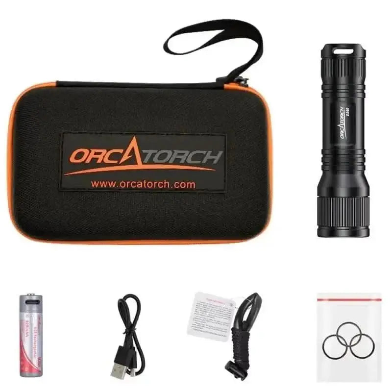 OrcaTorch - D560 - Tauchlampe mit USB-C Diretktladung max