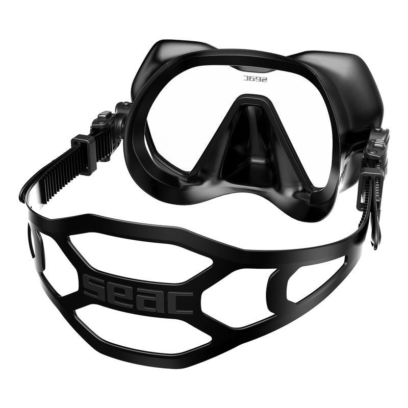 Seac Purezza Antifog Tauchmaske Schwarz – Rückansicht