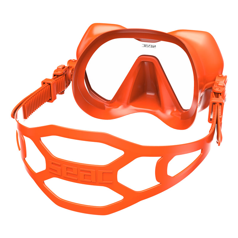 Seac Purezza Antifog Tauchmaske Orange – Rückansicht