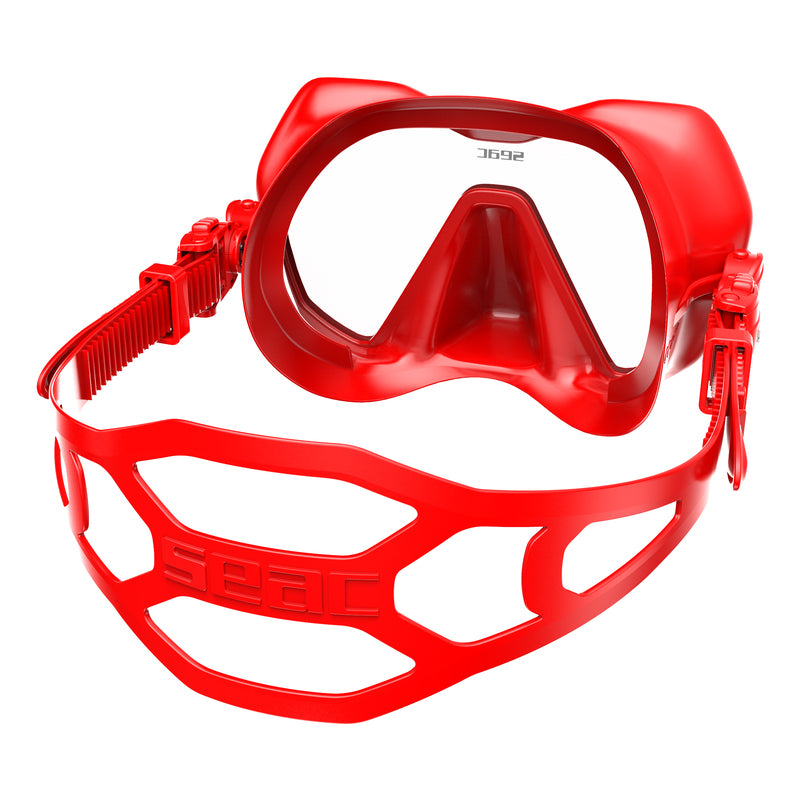 Seac Purezza Antifog Tauchmaske Rot – Rückansicht