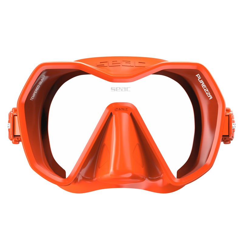 Seac Purezza Antifog Tauchmaske Orange – Frontansicht
