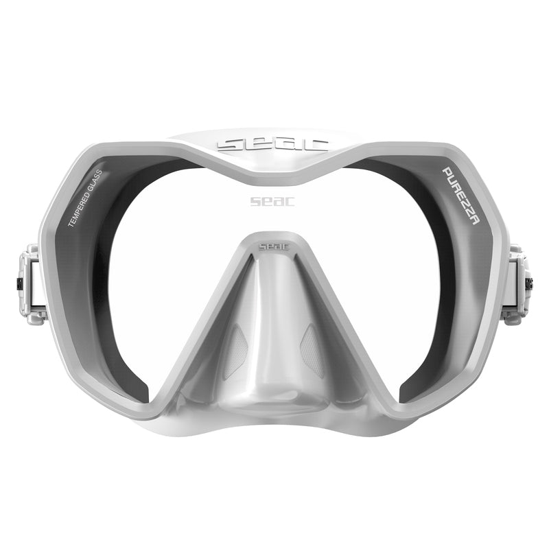 Seac Purezza Antifog Tauchmaske Weiß – Frontansicht