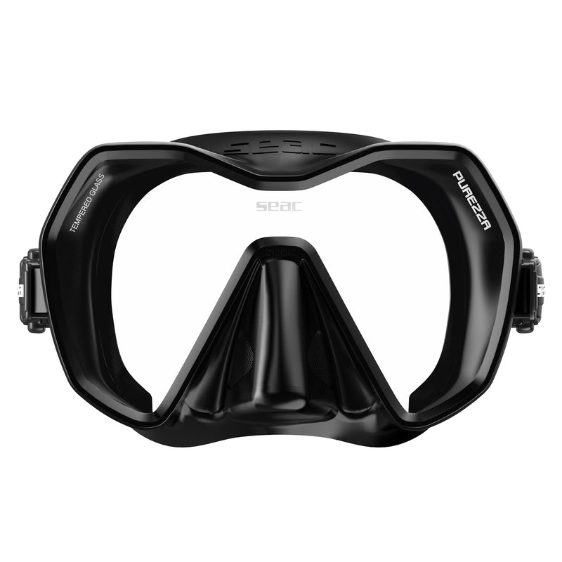 Seac Purezza Antifog Tauchmaske Schwarz – Frontansicht