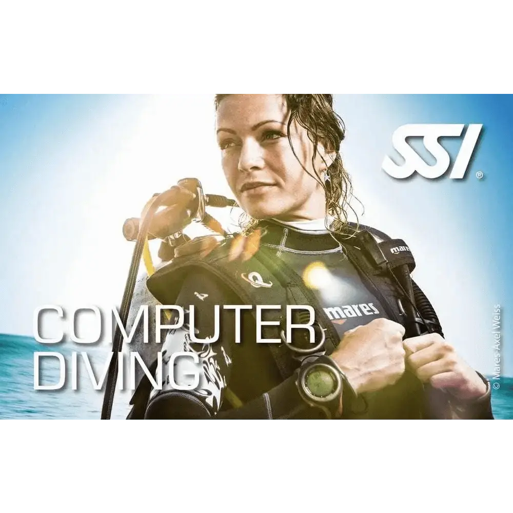 SSI Computer Diving course image with diver and equipment.