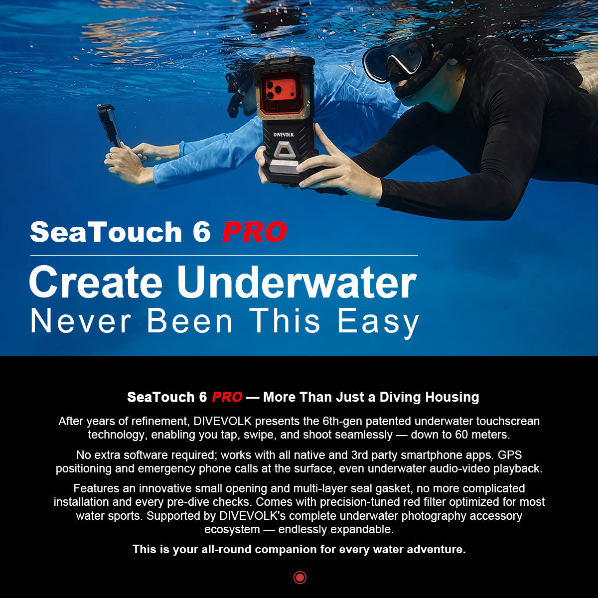 Divevolk SeaTouch 6 Pro – Touchscreen-Bedienung unter Wasser