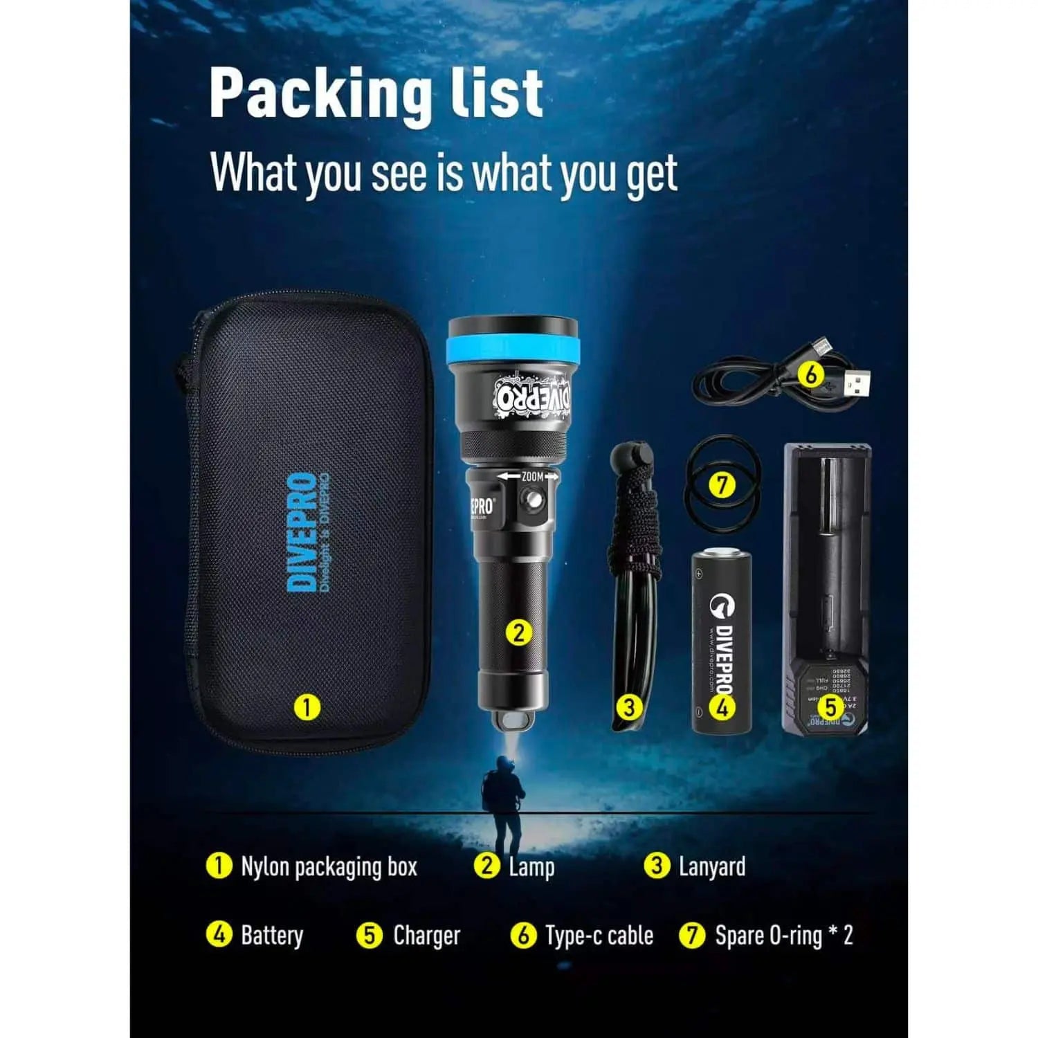 Tauchlampe DIVEPRO SZ3000 Divepro