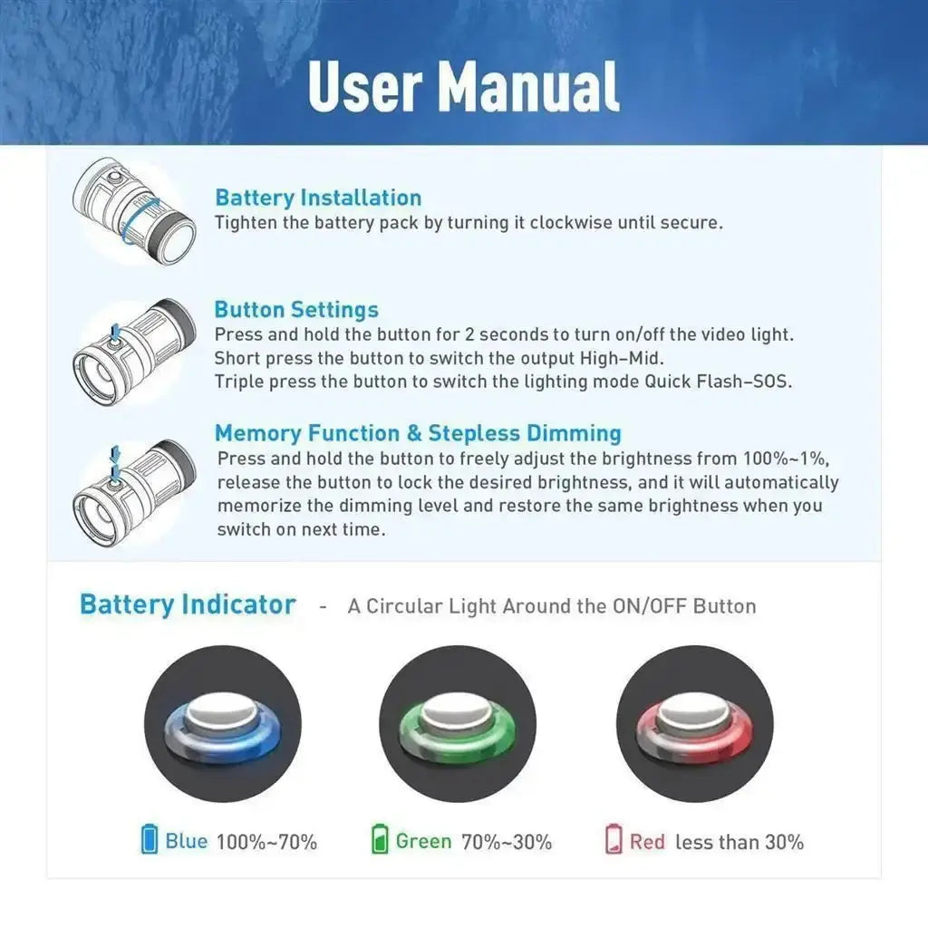 Videoleuchte DIVEPRO Vision von Divepro - Jetzt kaufen
