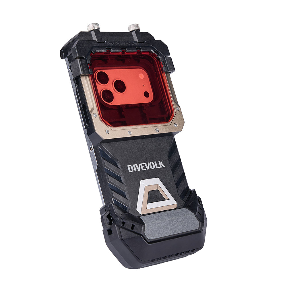Divevolk SeaTouch 6 Pro mit montiertem Rotfilter