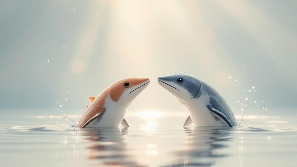 Eine Taucherin nimmt unter Wasser ihre ersten ruhigen Atemzüge, umgeben von Blasen.