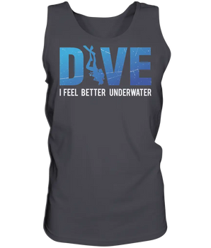 Dive - I Feel better underwater - Tank-Top - Charcoal / S