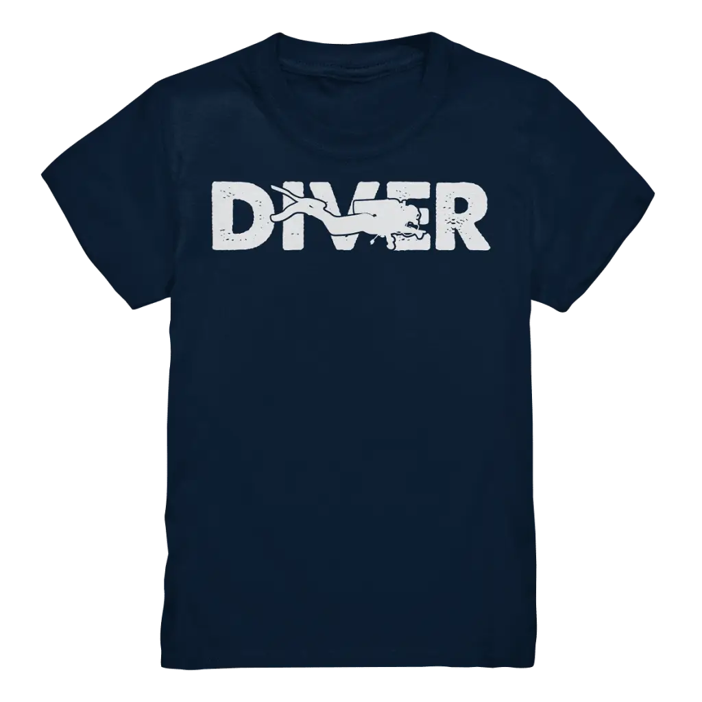 Diver - Taucher - Kids Premium Shirt - Navy / 98/104 (3-4)