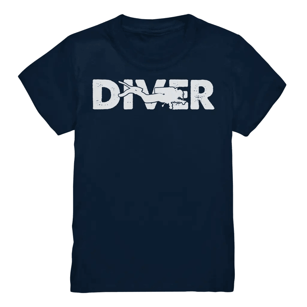 Diver - Taucher - Kids Premium Shirt - Navy / 98/104 (3-4)