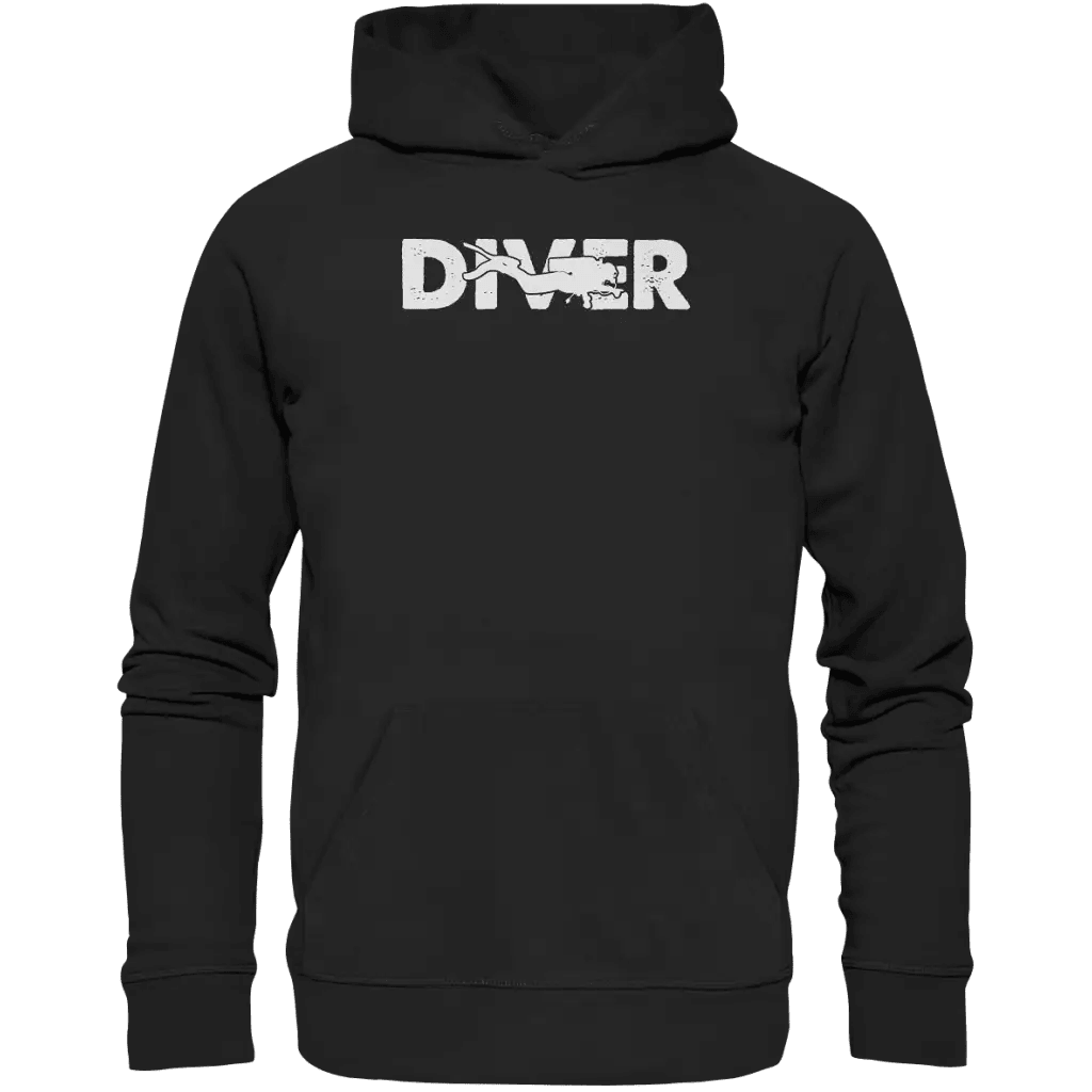 Diver - Taucher - Organic Hoodie - Black / XS
