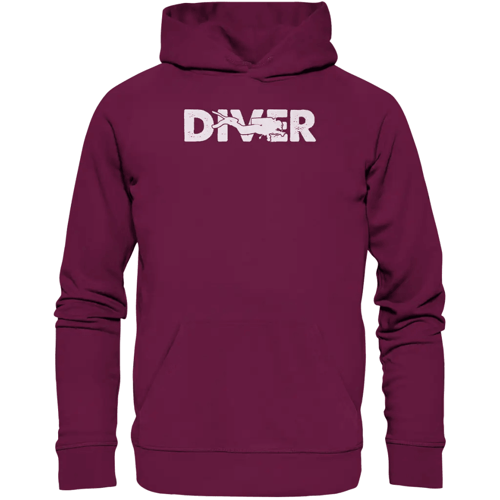 Diver - Taucher - Premium Unisex Hoodie - Burgund / S