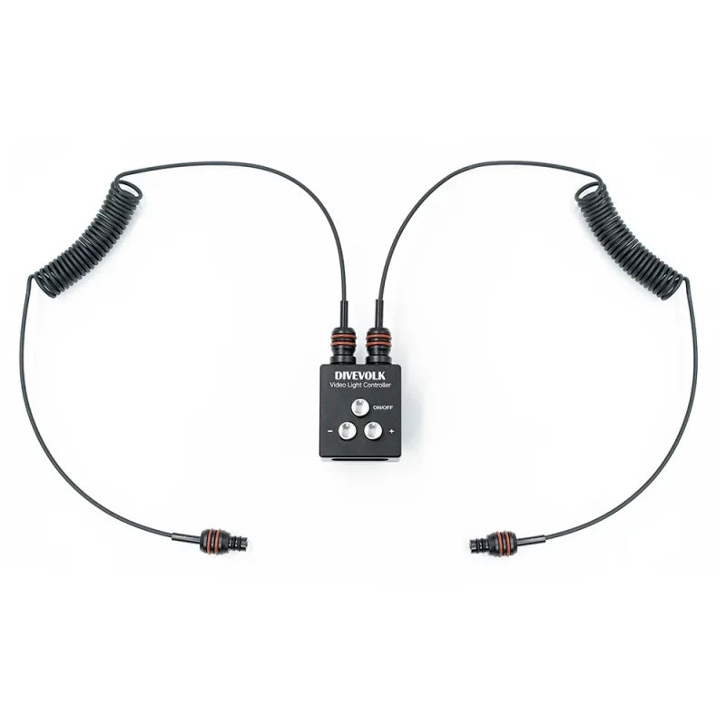 Divevolk - Fernbedienung mit 2 Stück Glasfaserkabel für SL50/SL120 Videoleuchte Divevolk