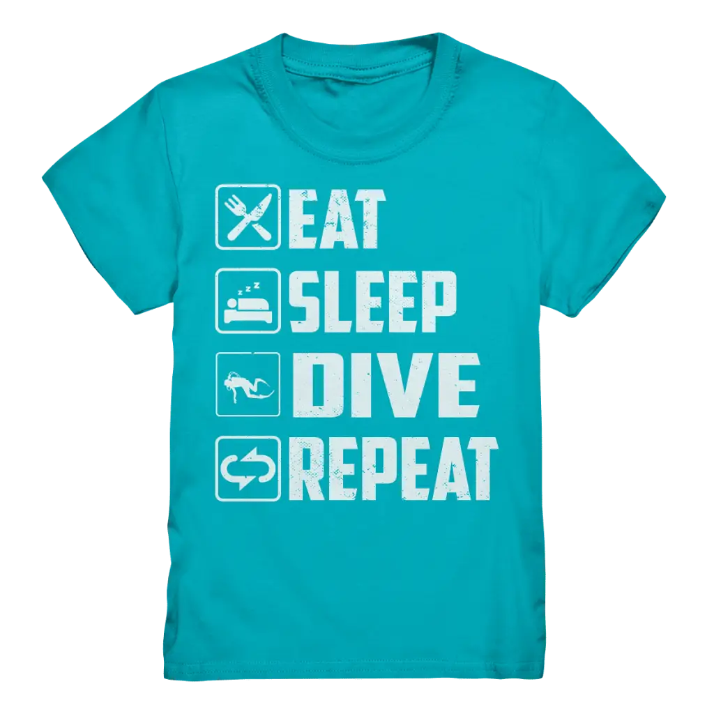 Eat Sleep Dive Repeat - Kids Premium Shirt - Swimming Pool /