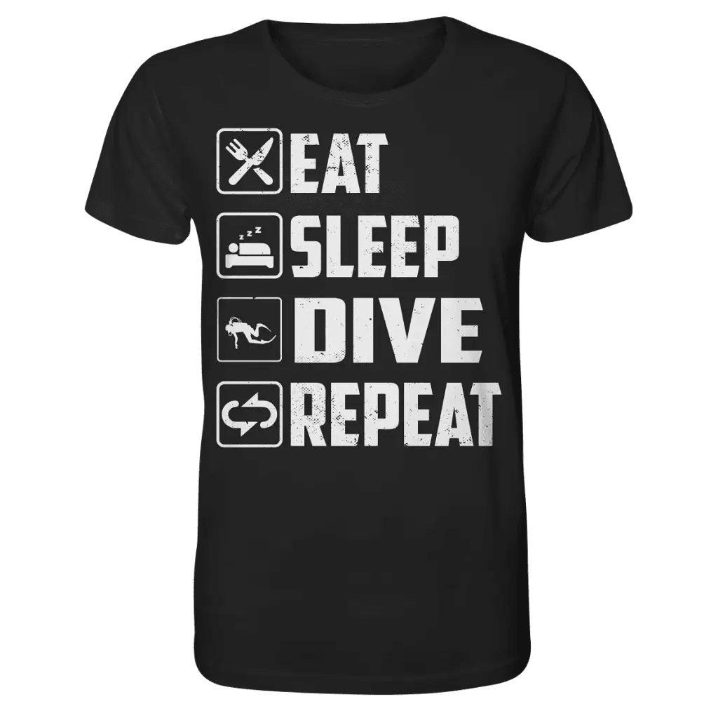 Eat Sleep Dive Repeat - Organic Shirt - Black / XS
