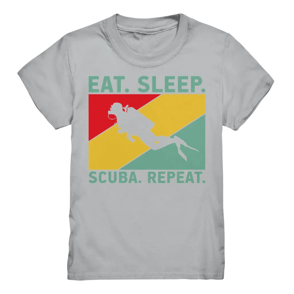 Eat Sleep Scuba Repeat - Kids Premium Shirt - Pacific Grey /