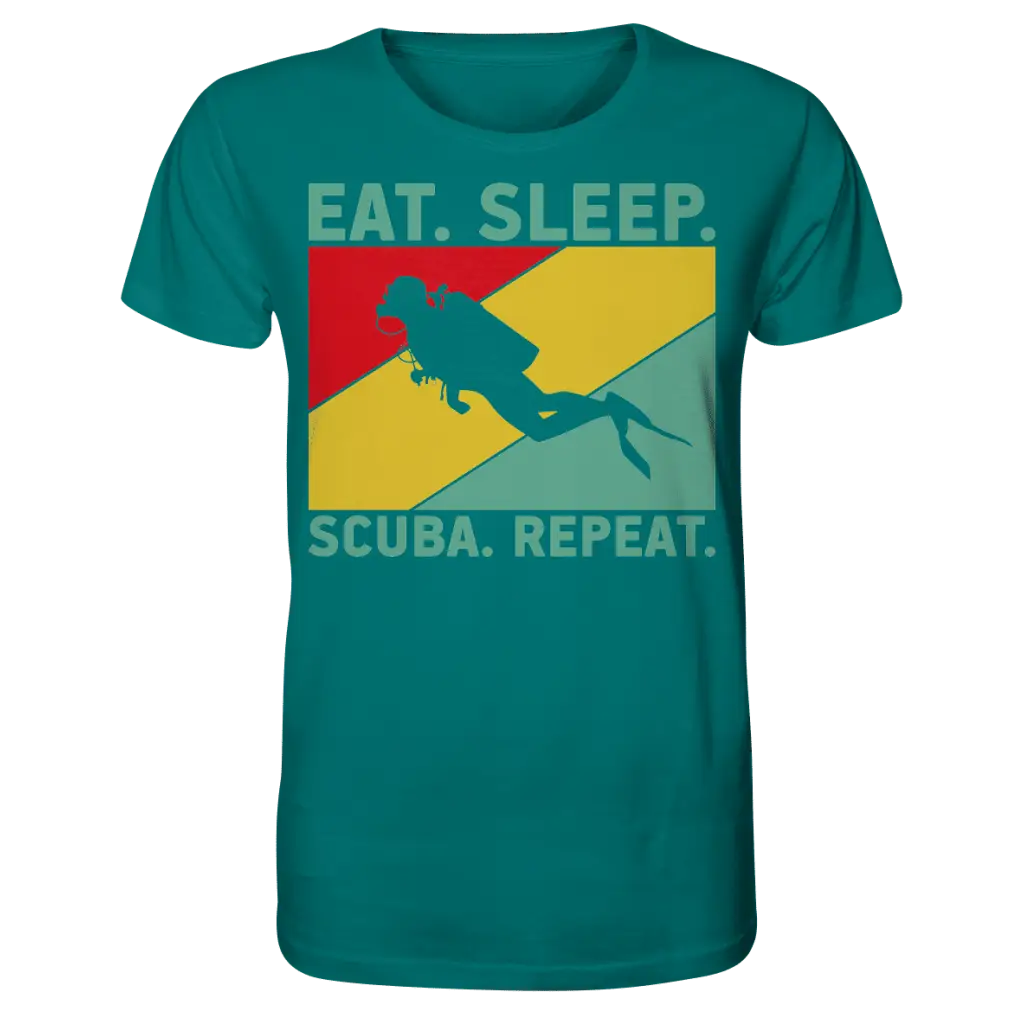 Eat Sleep Scuba Repeat - Organic Shirt - Ocean Depth / XS