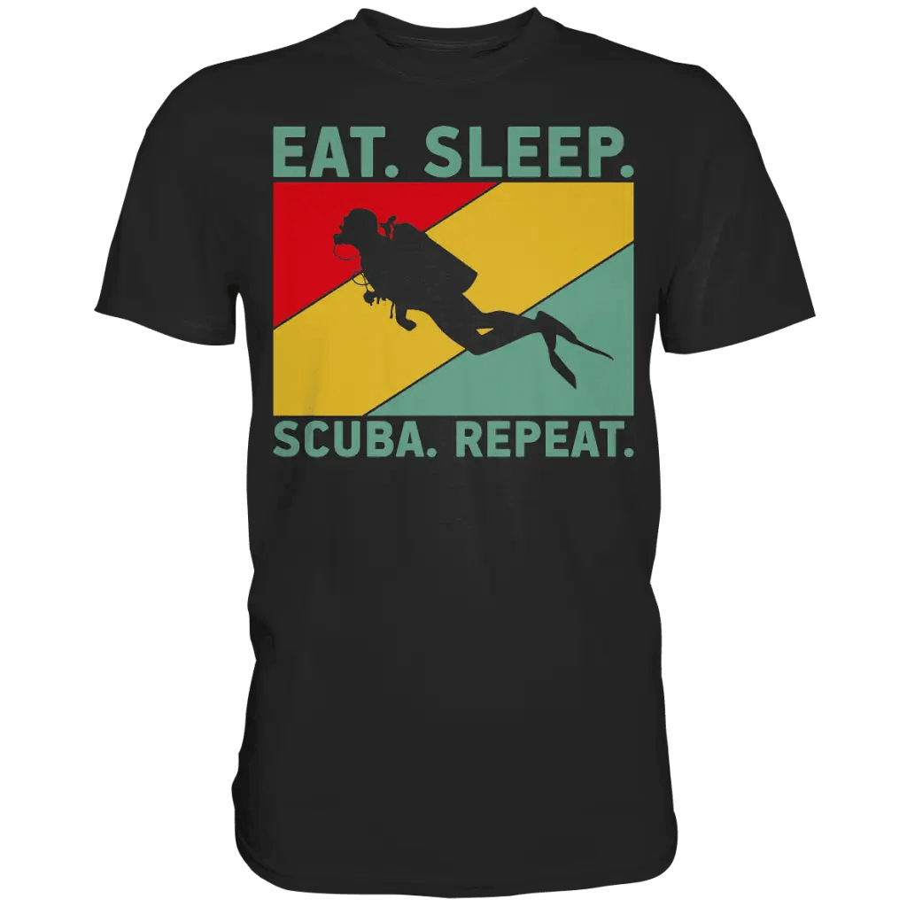 Eat Sleep Scuba Repeat - Premium Shirt - Black / S