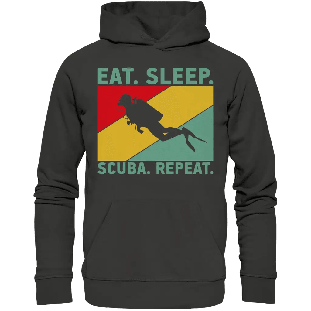 Eat Sleep Scuba Repeat - Premium Unisex Hoodie - Charcoal /