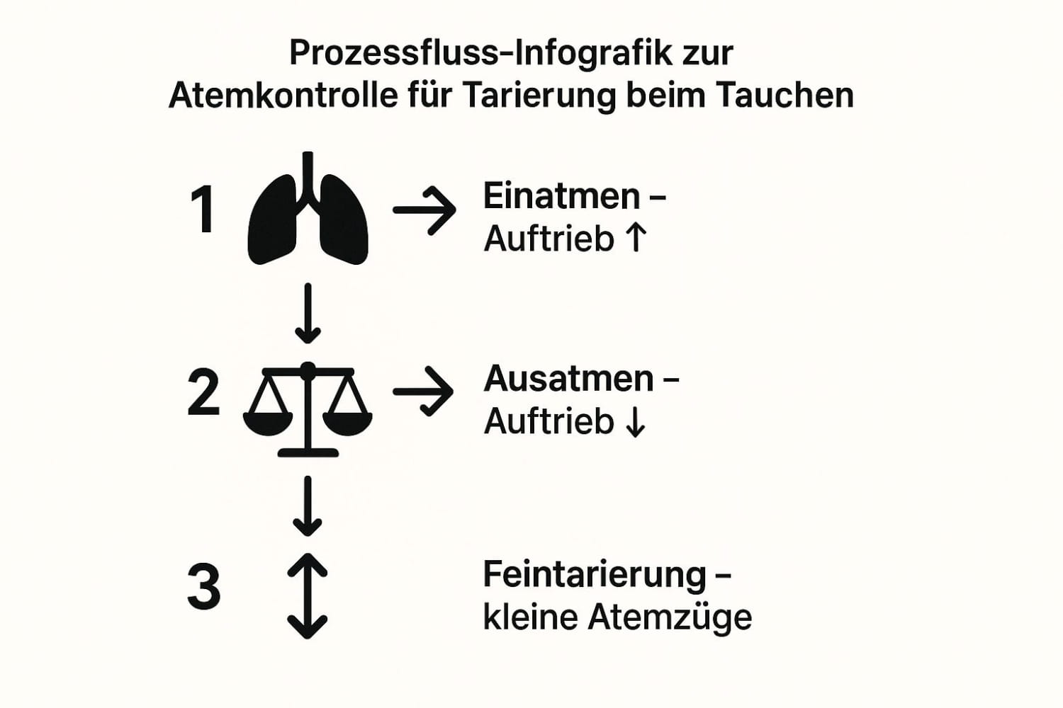 Infographic about tarierung tauchen