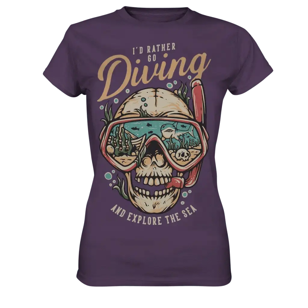 i’d rather go diving - Ladies Premium Shirt - Urban Purple