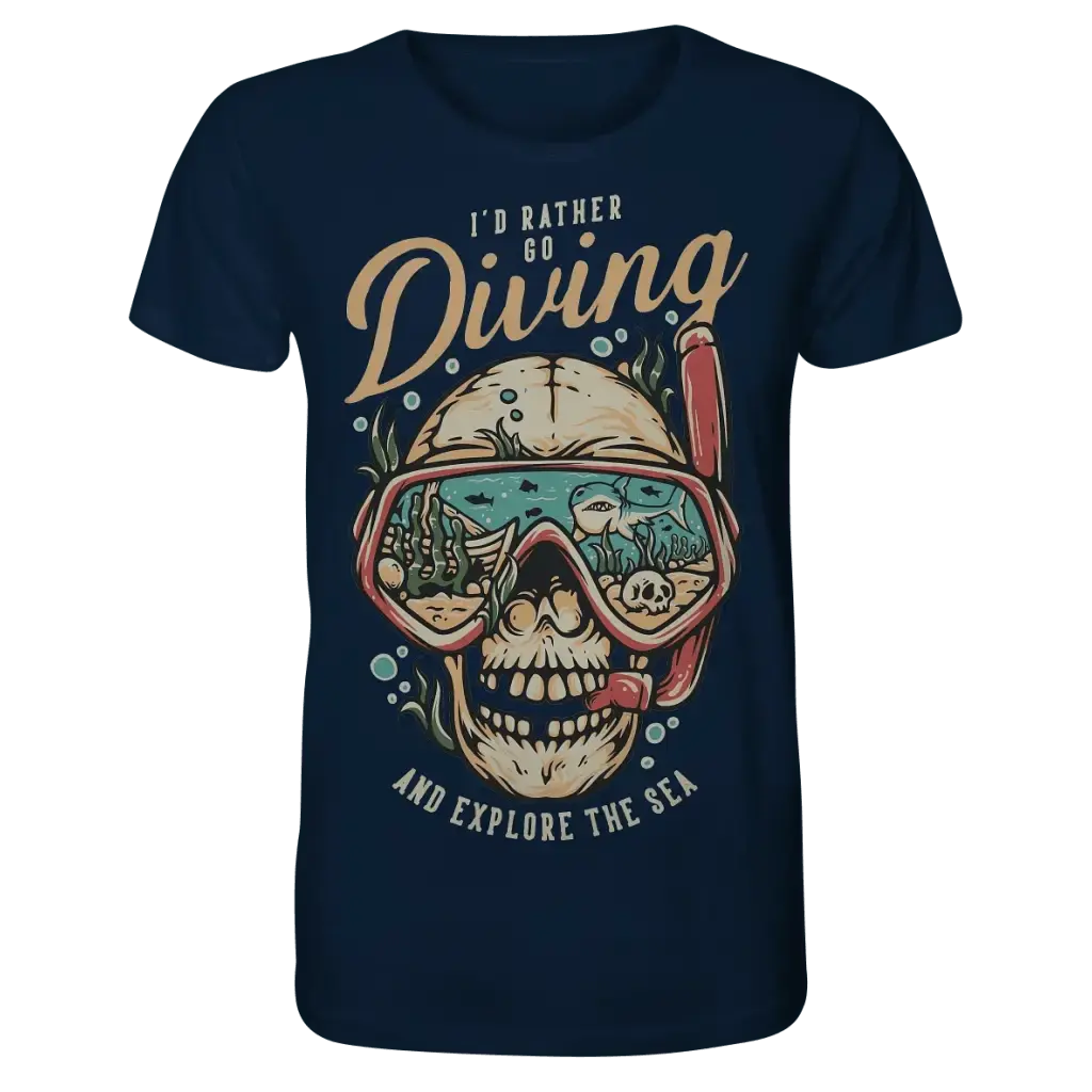 i’d rather go diving - Organic Shirt - French Navy / XS